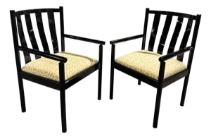 Pair of Postmodern Stendig Italian Armchairs Chairs