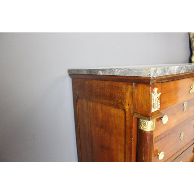 Empire Dresser with Columns, 19th Century For Sale - Image 6 of 15
