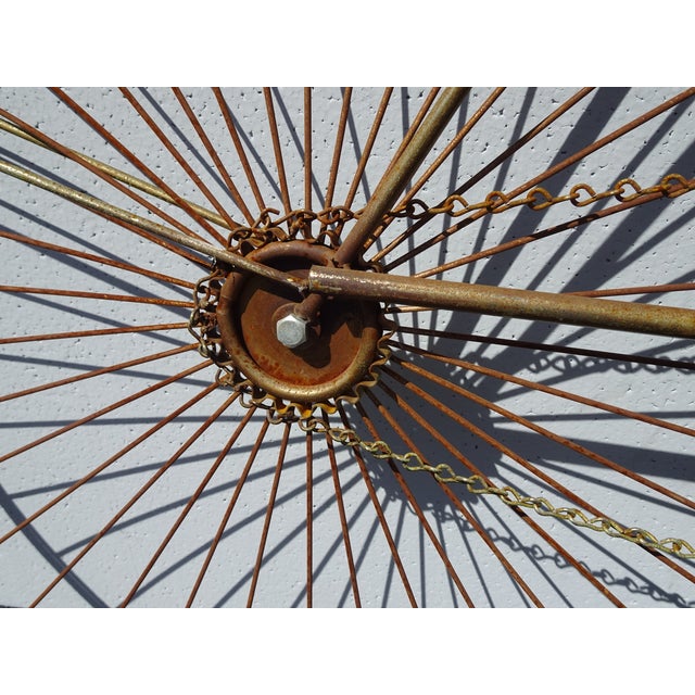 Vintage Rustic 1970's C Curtis Jere "Spinning Wheel" Bicyle Bike Wall Sculpture For Sale - Image 11 of 17