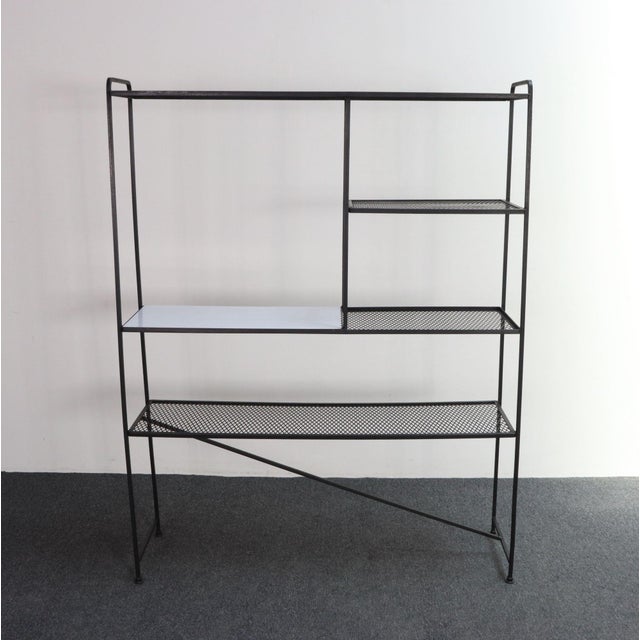 Mid-Century Modern Mid-Century American Modern Iron Shelving Unit / Etagere by Freda Diamond For Sale - Image 3 of 18