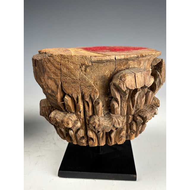 Antique Carved Wooden Corinthian Capitals, 1880, Set of 2 For Sale - Image 3 of 16