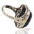 Blue 14k Two Tone Yellow and White Gold Blue Stone Ornate Floral Motif Ring, Size 5.25 For Sale - Image 8 of 13
