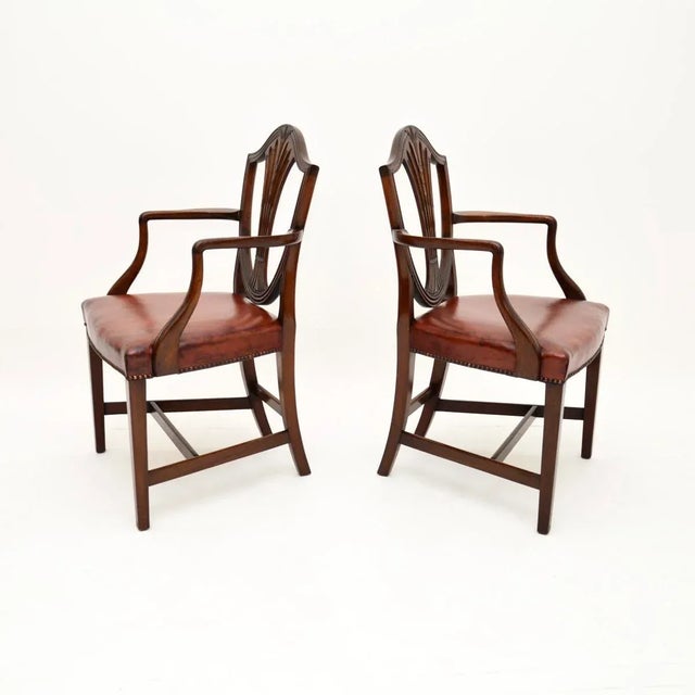 Antique Georgian Carver Armchairs, 1900s, Set of 2 For Sale - Image 3 of 9