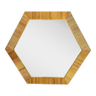 Italian Bamboo Mirror For Sale
