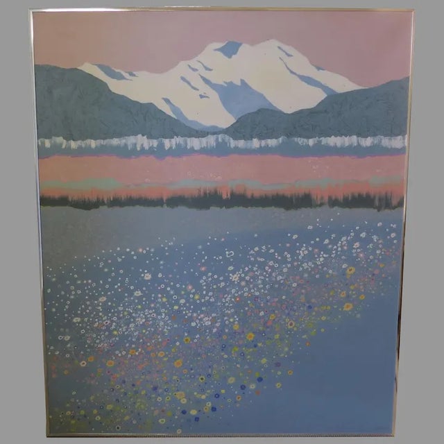 1991 "Mountain Wildflowers" Acrylic Painting by Dorothy Talbott, Framed For Sale - Image 10 of 10