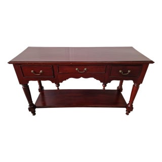 English Mahogany Console Table For Sale