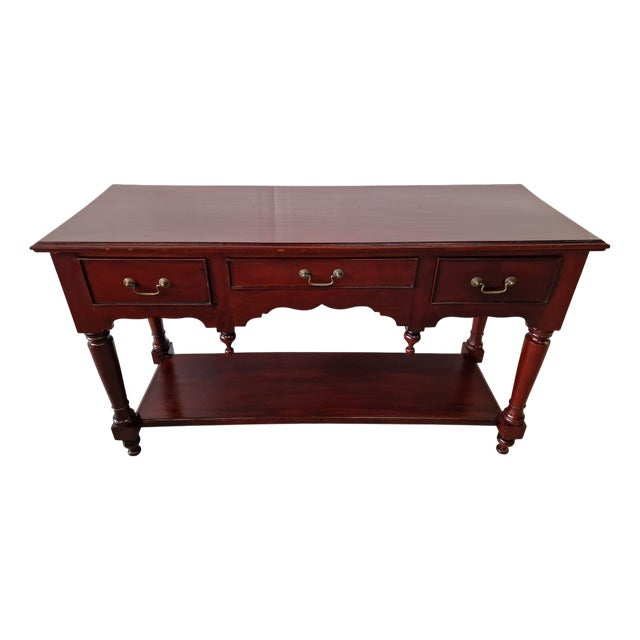 English Mahogany Console Table For Sale