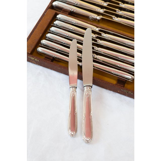 French Table and Starter Knife Set for 12 from Ravinet Denfert, 1950s, Set of 24, in Very Good conditions. Designed 1950...