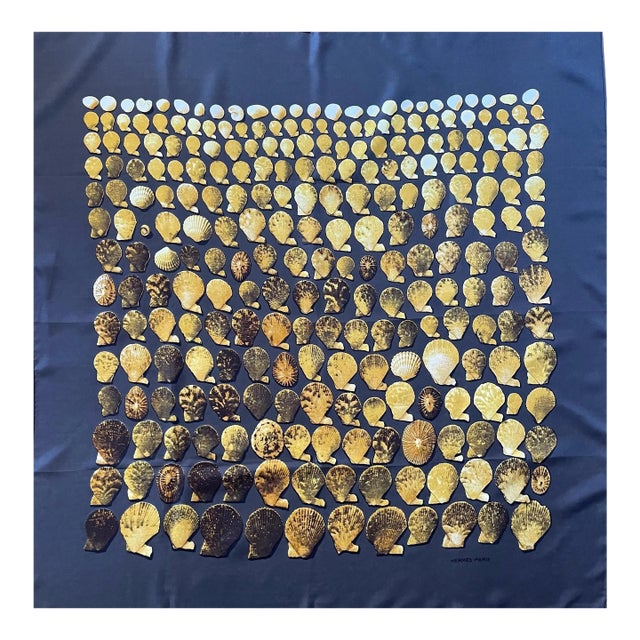 Hermès « Coquilles » Silk Scarf 1981 For Sale