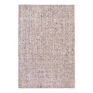 1960s Ivory Minimalist Vintage Art Moderne Rug Handmade 6' X 9' 6" Wool Carpet For Sale