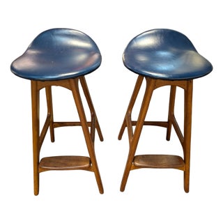 Pair of Mid Century Modern Barstools by Erik Buch For Sale