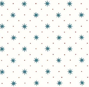 Sister Parish Serendipity Wallpaper in Blue Red