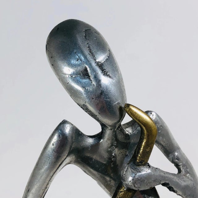 1960s Modernist Aluminum and Brass Figure For Sale In Los Angeles - Image 6 of 11