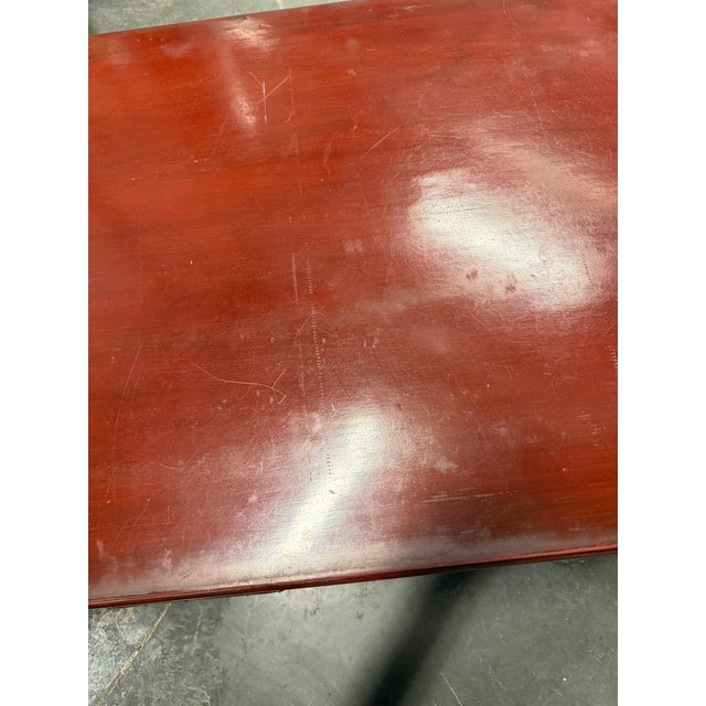 Wood 1990s Burton-Ching Ming Style Red Laquer Coffee Table For Sale - Image 7 of 10