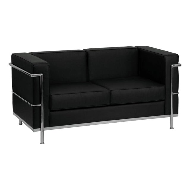 Premium MCM Sophisticated Reproduction of the Lc2 Petit Modele Two-Seat Loveseat. For Sale
