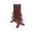 Vintage Chinese Brick Red Wood Floor Lamp With Golden Carving Base For Sale - Image 9 of 10