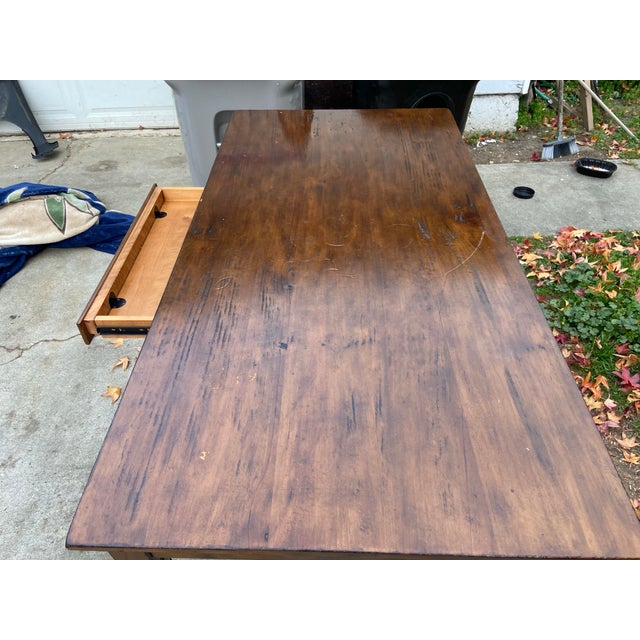 2010s Pottery Barn Printers Collection Executive Desk Unbranded For Sale - Image 5 of 12