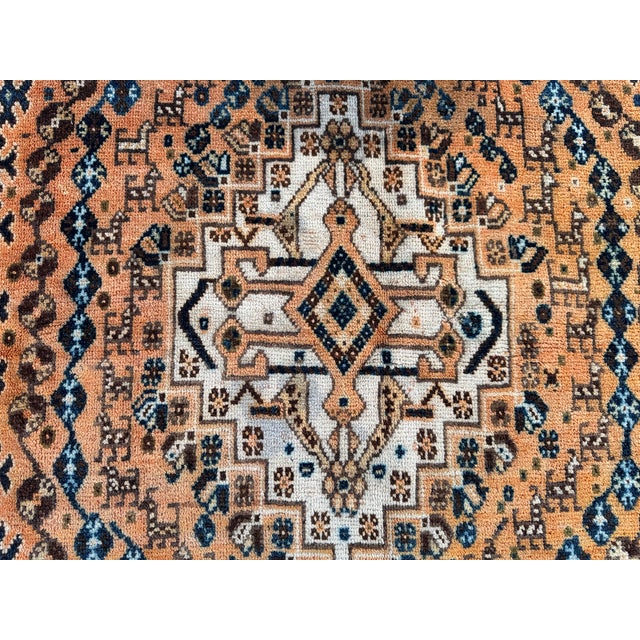 1970s Persian Tribal Shirazi Handmade Wool Rug For Sale - Image 9 of 12