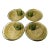 1960s Anchor Hocking Avocado Green Sorren Plates Set- 8 Pieces For Sale