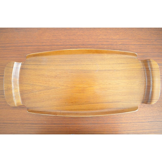 Wood Scandinavian Teak Tray from Silva, 1960s For Sale - Image 7 of 8