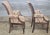 Wood Late 20th Century Pair of Paisley Upholstered Coffee Color Stain Armchair Made by Country Hill, Millersburg Ohio For Sale - Image 7 of 12