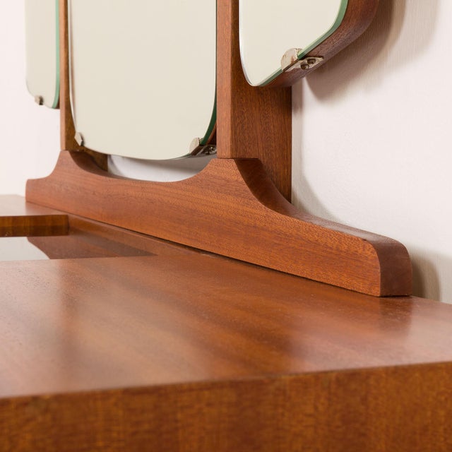 Mid-Century Modern Scandinavian Dressing Table with Adjustable Mirrors, 1960s For Sale - Image 14 of 16