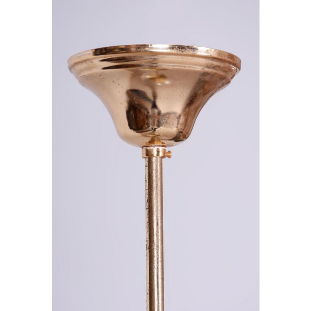 Mid-Century Modern Mid-Century Chandelier in Glass and Brass by Kamenický Šenov, Czech, 1960s For Sale - Image 3 of 10