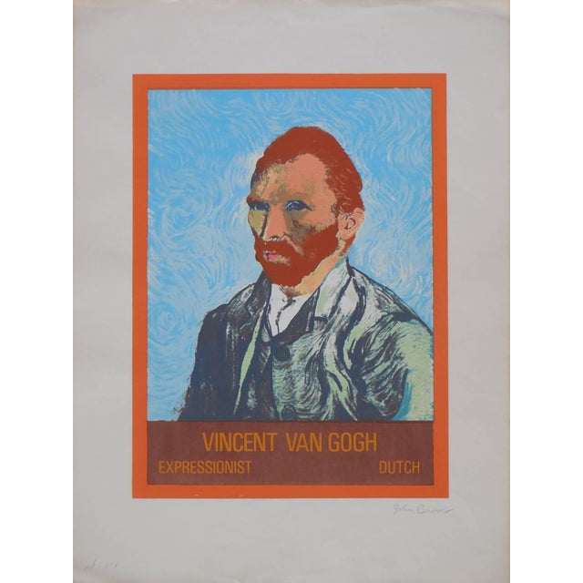 John Brower, Pop Art Vincent Van Gogh Serigraph, 1968 For Sale