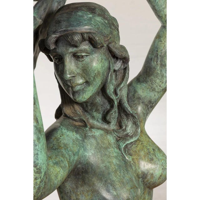 Bronze Greco Roman Inspired Three Nymph Fountain For Sale - Image 16 of 18