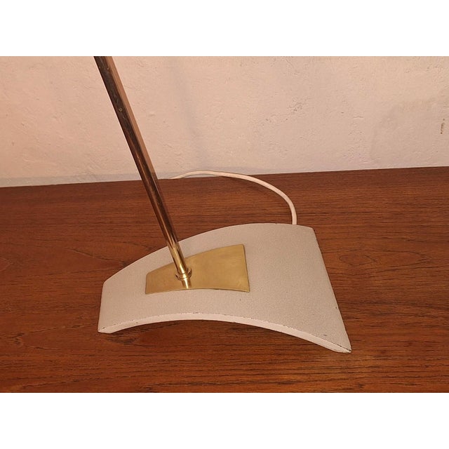 Gold Mid-Century Modern Brass and Perforated Metal Arc Floor Lamp, 1960s For Sale - Image 8 of 12