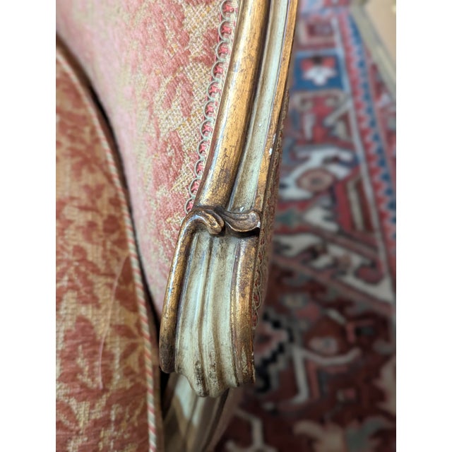 Antique Classic Roccoco /Louis XV Style French Boudoir Settee (Pillows Sold Seperately) For Sale In New York - Image 6 of 12