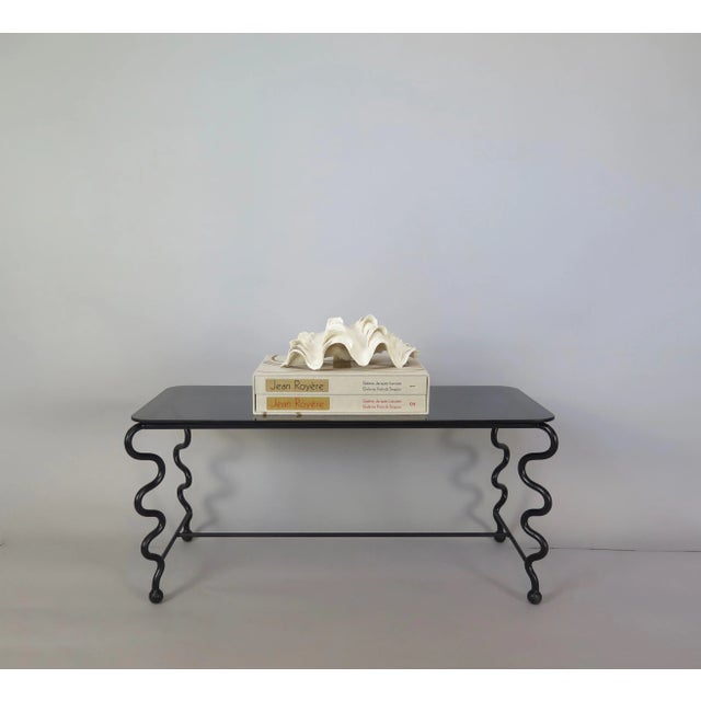 'Serpentine' Coffee Table With Black Glass Top Chairish