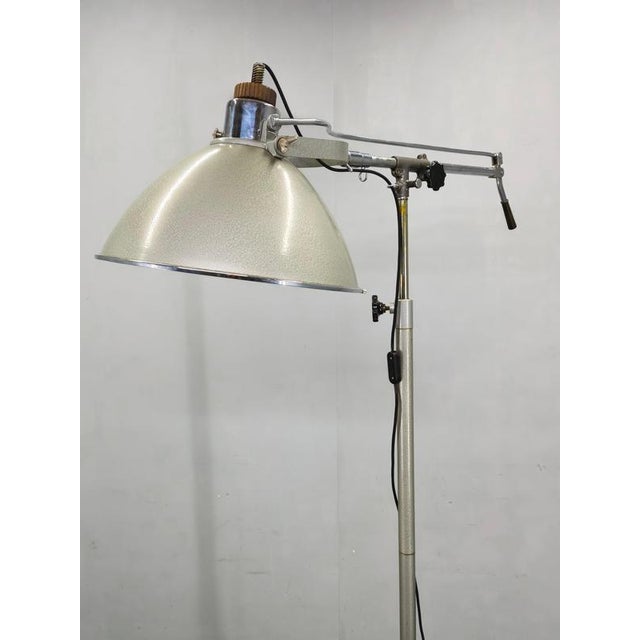 Industrial Czech Surgical Floor Lamp from Military Hospital, 1950s For Sale - Image 4 of 18
