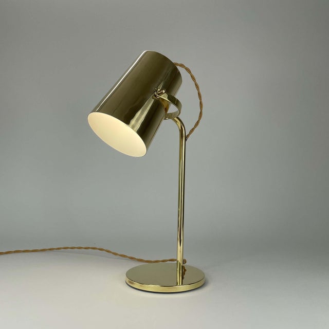 1940s Finnish Adjustable Brass Table Lamp, 1940s For Sale - Image 5 of 18