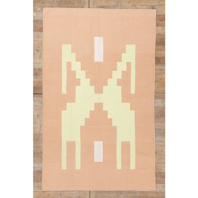 Vintage Afghani Dhurrie Rug, 05'05 X 08'08 For Sale - Image 10 of 10