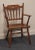American Tell City Solid Hard Rock Maple Colonial Early American Dining Arm Chair For Sale - Image 3 of 9