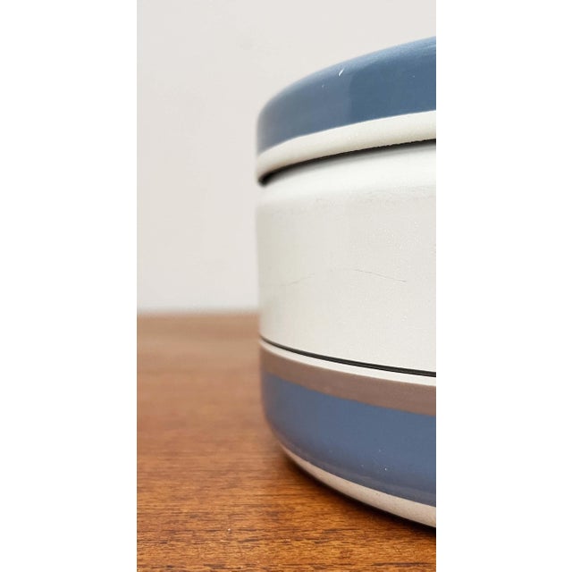 Mid-Century Modern Enamel Bowl and Pot with Teak Handle by Seppo Mallat for Finel, 1960s, Set of 2 For Sale - Image 12 of 18