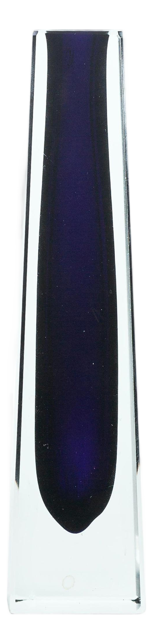 Vintage Glass Vase in Blue Violet with Pyramid Shape, Germany, 1960s