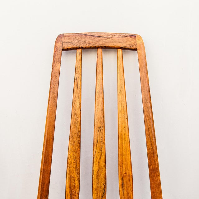 Wood 1960s Restored Danish Mid Century Modern Rosewood "Eva" Dining Chairs by Niels Koefoed For Sale - Image 7 of 14