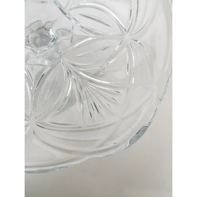Early 20th Century Geometric Pressed Glass Cake Stand For Sale - Image 12 of 13