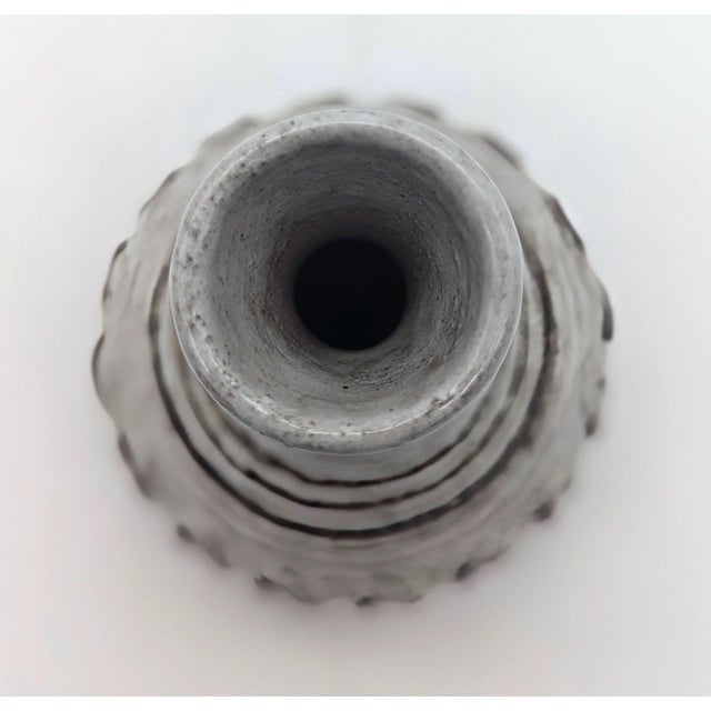 Cream 1970s Pottery Craft Glazed Stoneware Bud Vase For Sale - Image 8 of 10