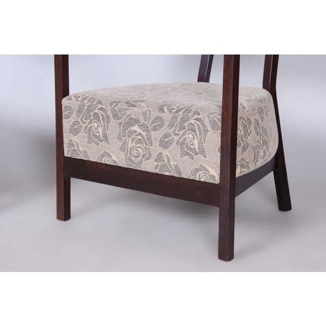 Czech Art Deco Beech Armchairs by H. Kučerová-Záveská, 1980s, Set of 2 For Sale - Image 3 of 9