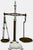 Brass Very Large Size Antique Brass & Enameled Cast Iron Manchester England Wholesale Poultry Sellers Scale - 34 Inches Tall For Sale - Image 8 of 18