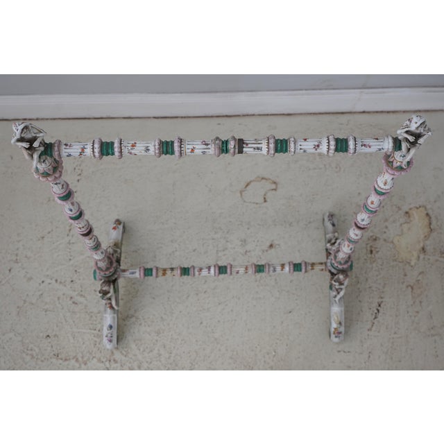 Italian 19th Century Antique Porcelain Fire Screen Frame For Sale - Image 4 of 12