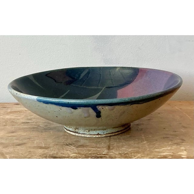 Contemporary Vintage Boho Studio Pottery Bowl For Sale - Image 3 of 8