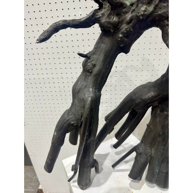 Mid Century Modern Brutalist Heavy Bronze Gregg LeFevre Solid Bronze Sculpture For Sale In West Palm - Image 6 of 12