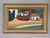 BOATS AT REST Size: 18.7 x 28.5 inches (including frame) Oil on board A striking mid-century modernist painting that...