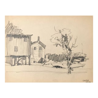 1960 Norman Kent Cos Cob Drawing For Sale