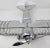 Art Deco Inspired Model Aluminum Airplane With Articulated Landing Wheels & Propeller For Sale - Image 10 of 12