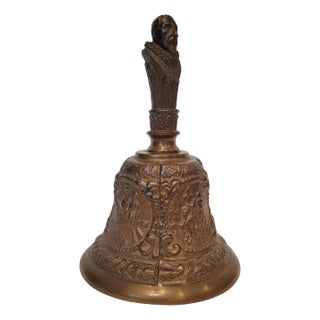 Alfonsino Bronze Bell by Miguel de Cervantes, Spain, 1930s For Sale